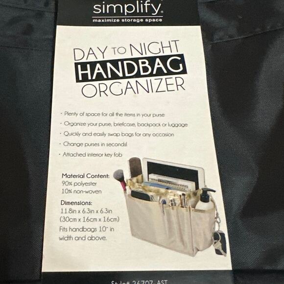 Lg. Handbag Organizer, several pockets. Has handles. NWT. - Picture 4 of 6